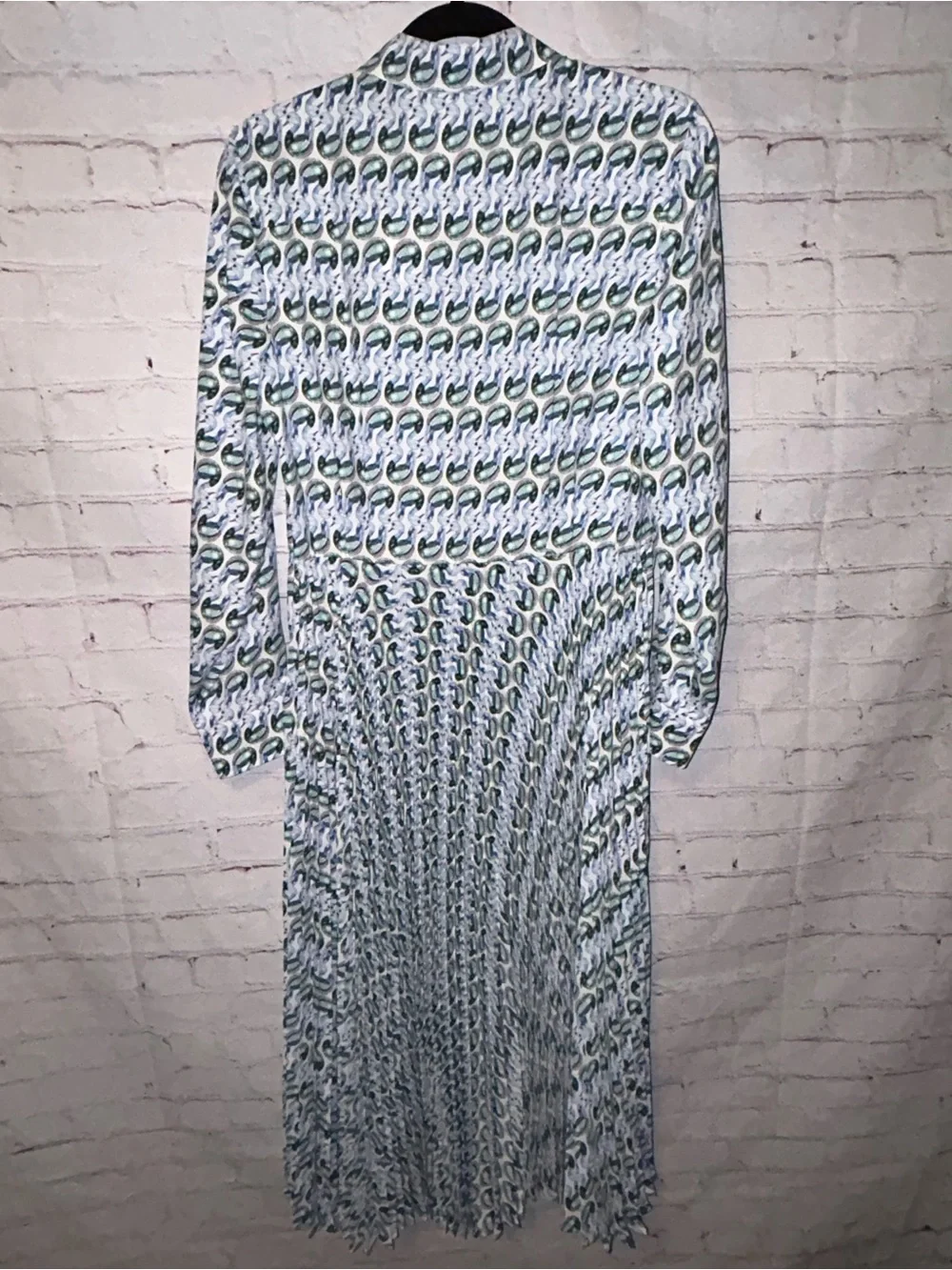 Tory Burch Printed Twill Dress Blue Lucky Duck size 8 NWT - Picture 6 of 16